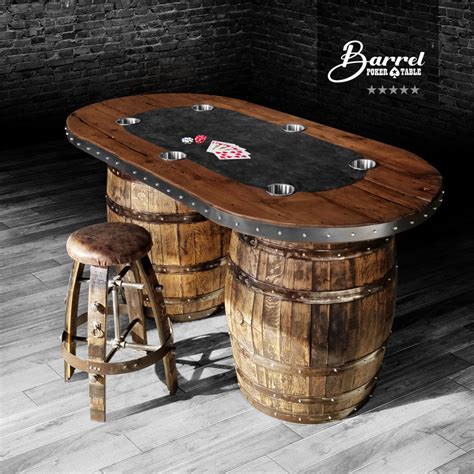 barrel poker table and chairs
